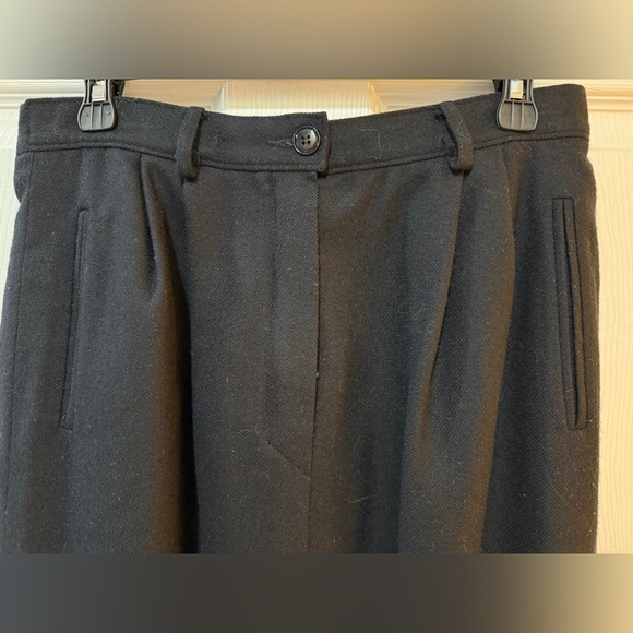 Pendleton Black Suit Pleated Front skirt Crown Crest on Blazer Front Slit - Picture 9 of 12